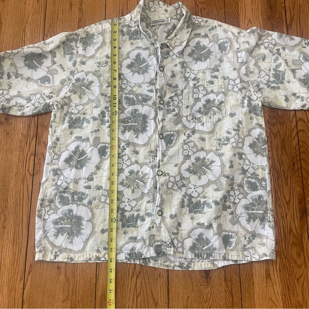 Billabong Shirt Men's Extra Large Floral Aloha Hawaiian Collared Camp Button Up - Picture 3 of 8